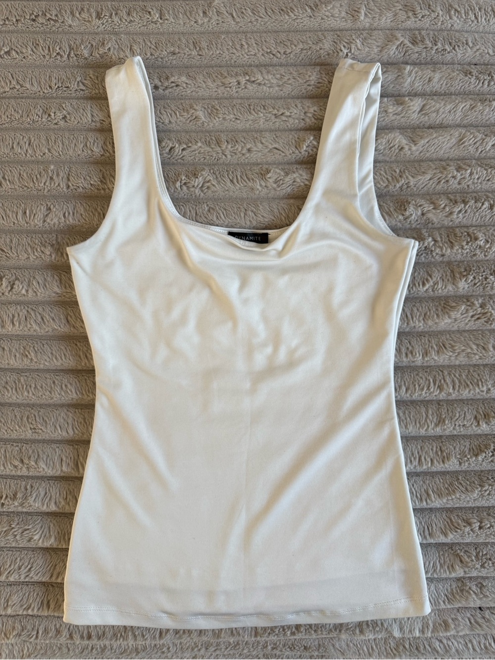 Dynamite White Scoop Neck Tank